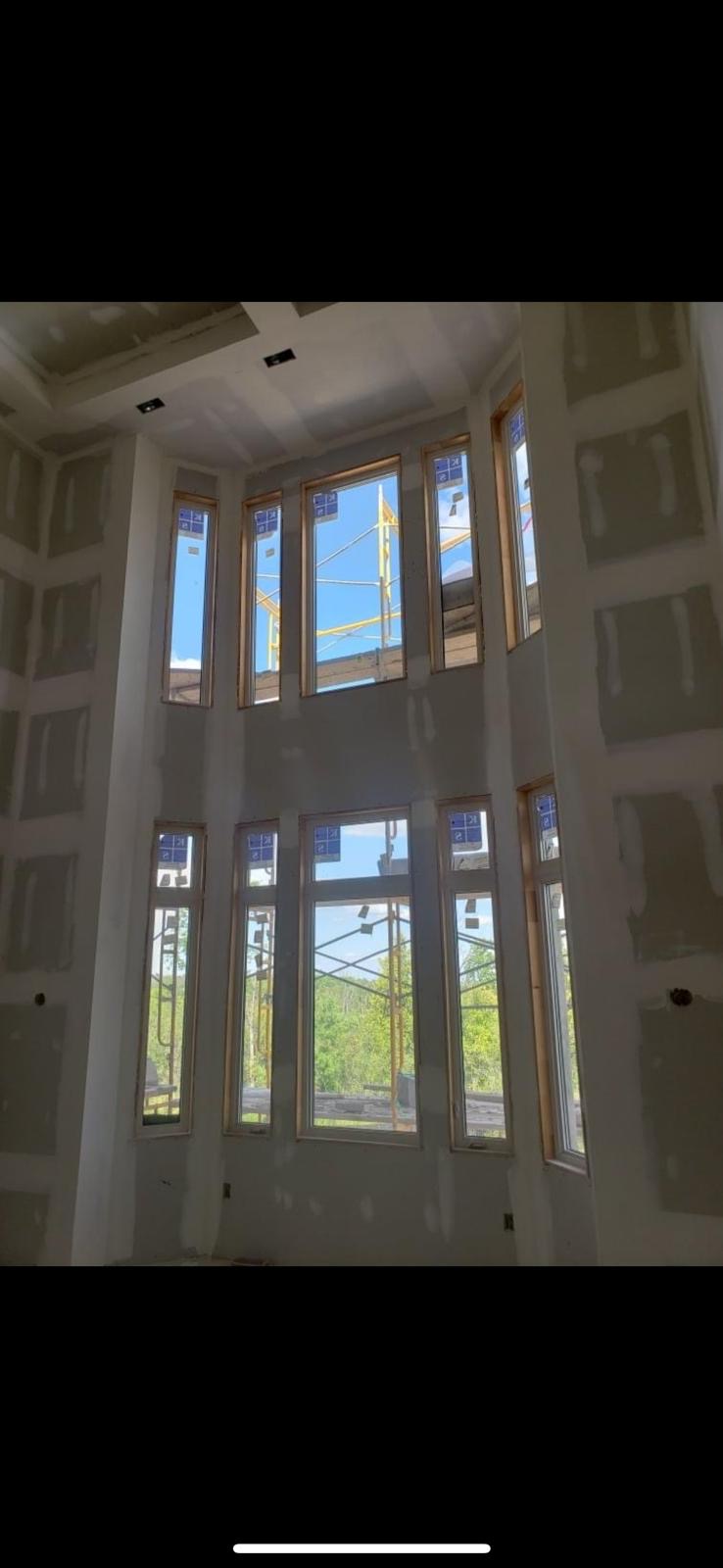 Double-height walls and window openings
