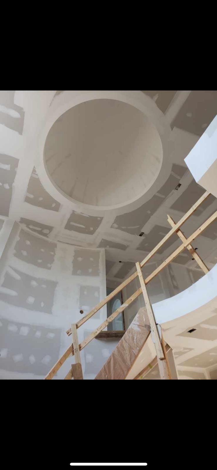 Domed ceiling above a stairwell