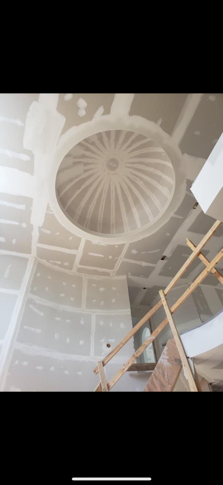 Radial dome detailing and curved walls